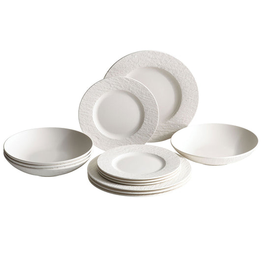 Manufacture Rock Blanc - Dinnerware Service for 4 (Set of 12)